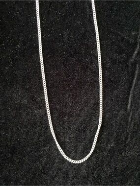 Silver Curb Cuban Necklace